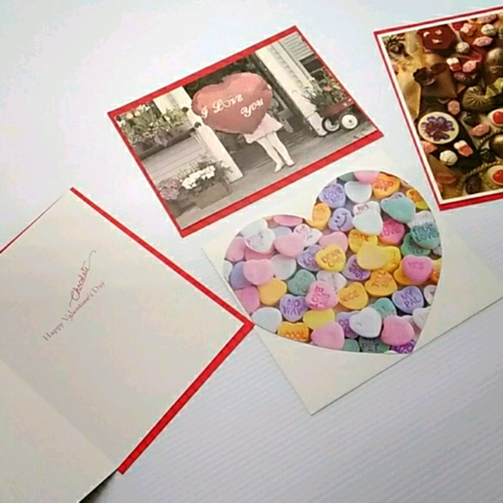 Love and Candy Valentine Cards 4 Card Set of Vintage Styled Valentines - Picture 6 of 11
